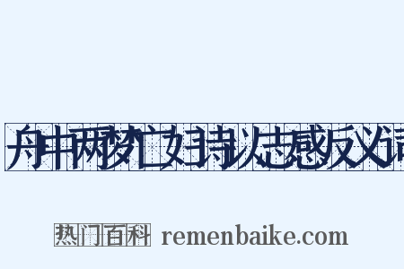 舟中两梦亡妇诗以志感反义词是什么意思的图片